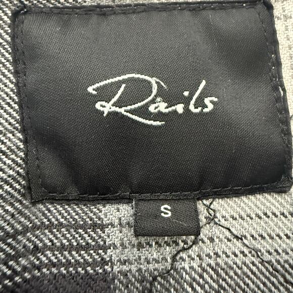 Rails Jayden Utility Jacket Women’s Small Sage Green Plaid Lined Linen - Picture 8 of 11